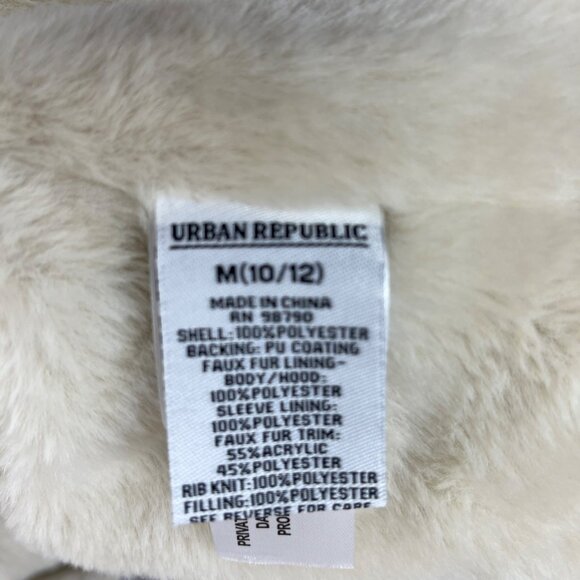 Urban Republic Girls Black Jacket With Pockets & Elastic Waist Size M 10/12 - Picture 10 of 11